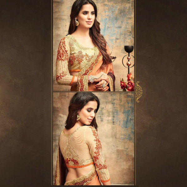 beige and gold saree blouse online sri lanka