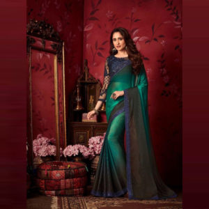 green and blue saree online sri lanka