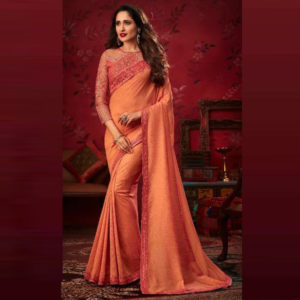 orange saree online sri lanka